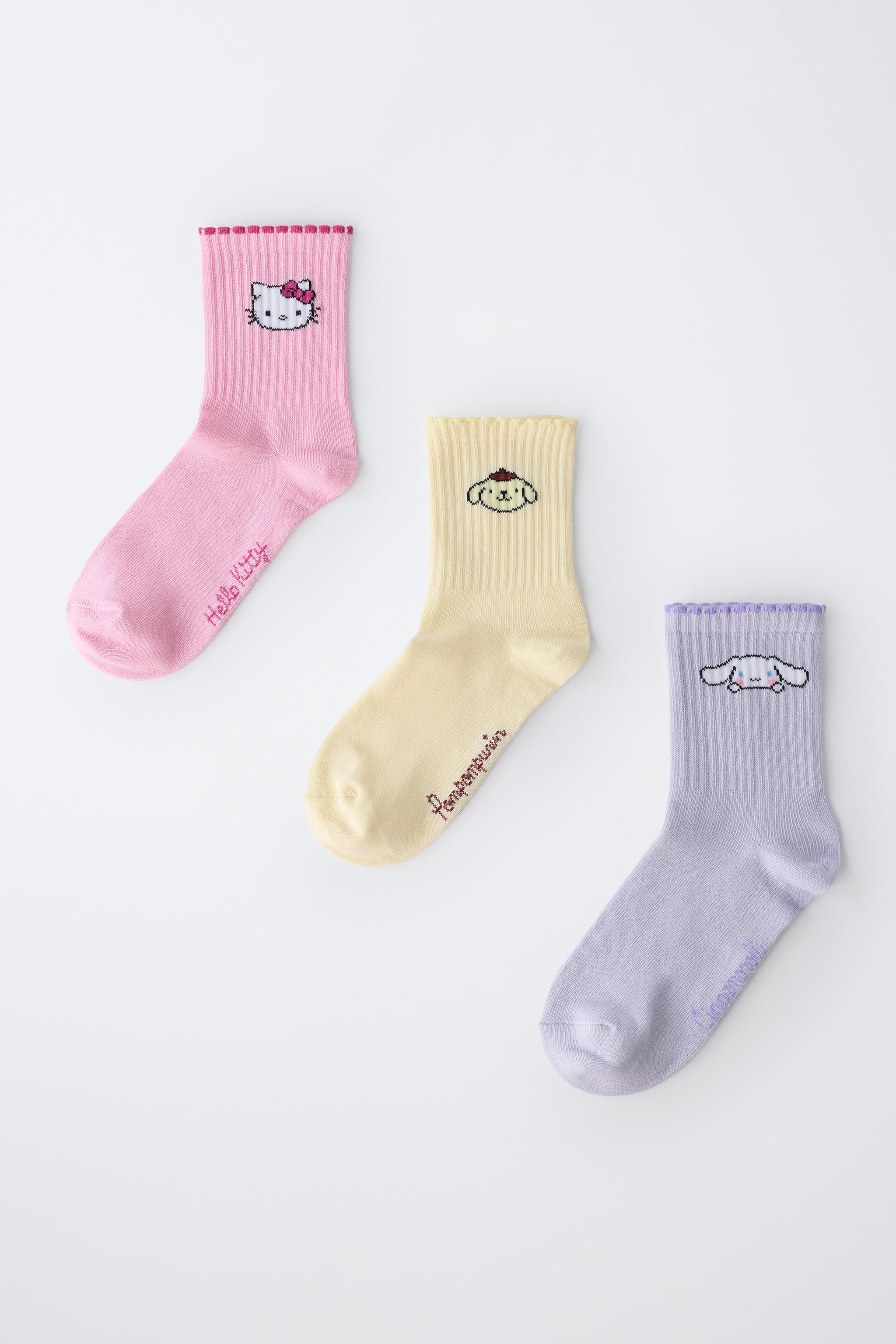 THREE-PACK OF HELLO KITTY AND FRIENDS © SANRIO MID-CALF SOCKS